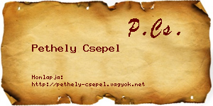 Pethely Csepel névjegykártya